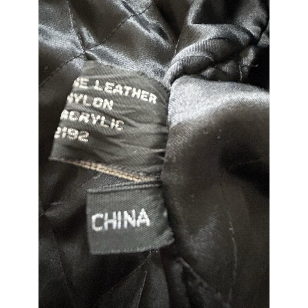 Express SIZE 54 Men's black genuine leather winter coat classic look - Picture 12 of 15